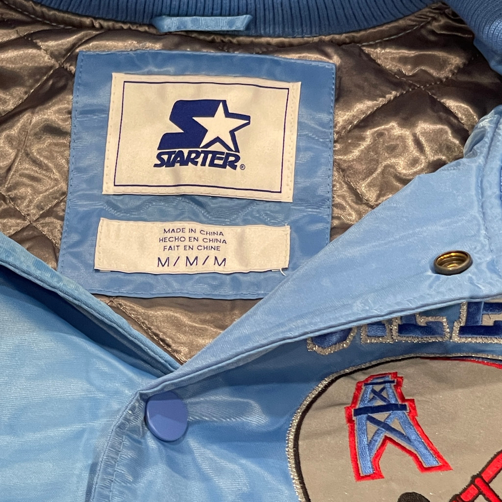 Starter Houston Oilers  Satin Jacket size M - Picture 3 of 3